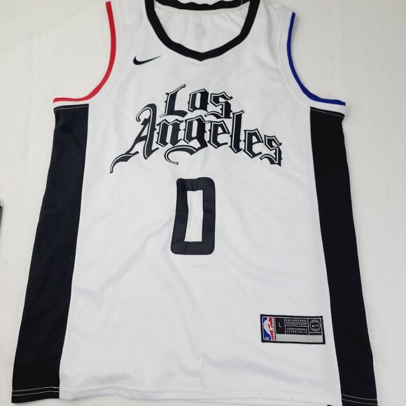 Nike Men's White Black Los Angeles Clippers City Edition NBA Athletic Jersey L - Picture 2 of 6